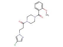 1-[3-(4-chloro-1H-pyrazol-1-yl)propanoyl]-4-(2-methoxybenzoyl)piperazine