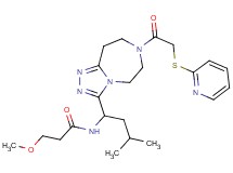 3-methoxy-N-(3-methyl-1-{7-[(2-pyridinylthio)acetyl]-6,7,8,9-tetrahydro-5H-[1,2,4]triazolo[4,3-d][1,4]diazepin-3-yl}butyl)propanamide