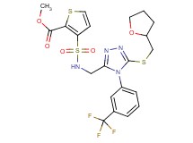 methyl 3-{[({5-[(tetrahydro-2-furanylmethyl)thio]-4-[3-(trifluoromethyl)phenyl]-4H-1,2,4-triazol-3-yl}methyl)amino]sulfonyl}-2-thiophenecarboxylate