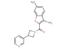 3-{1-[(3,6-dimethyl-1-benzofuran-2-yl)carbonyl]-3-azetidinyl}pyridine
