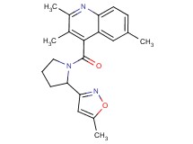 2,3,6-trimethyl-4-{[2-(5-methyl-3-isoxazolyl)-1-pyrrolidinyl]carbonyl}quinoline