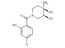 (3S*,4R*)-1-(4-chloro-2-hydroxybenzoyl)-4-methylpiperidine-3,4-diol
