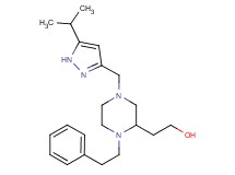 2-[4-[(5-isopropyl-1H-pyrazol-3-yl)methyl]-1-(2-phenylethyl)-2-piperazinyl]ethanol