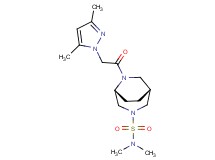 (1R*,5R*)-6-[(3,5-dimethyl-1H-pyrazol-1-yl)acetyl]-N,N-dimethyl-3,6-diazabicyclo[3.2.2]nonane-3-sulfonamide