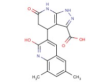 4-(2-hydroxy-6,8-dimethyl-3-quinolinyl)-6-oxo-4,5,6,7-tetrahydro-1H-pyrazolo[3,4-b]pyridine-3-carboxylic acid