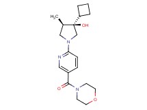 (3R*,4R*)-3-cyclobutyl-4-methyl-1-[5-(4-morpholinylcarbonyl)-2-pyridinyl]-3-pyrrolidinol