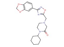 4-{[3-(1,3-benzodioxol-5-yl)-1,2,4-oxadiazol-5-yl]methyl}-1-cyclohexyl-2-piperazinone