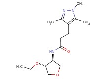 N-[(3S*,4R*)-4-ethoxytetrahydrofuran-3-yl]-3-(1,3,5-trimethyl-1H-pyrazol-4-yl)propanamide