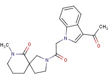 2-[(3-acetyl-1H-indol-1-yl)acetyl]-7-methyl-2,7-diazaspiro[4.5]decan-6-one