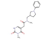 N-methyl-2-(3-methyl-2,4-dioxo-1,2,3,4-tetrahydro-5-pyrimidinyl)-N-[(1-phenyl-3-pyrrolidinyl)methyl]acetamide
