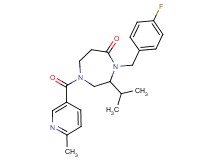4-(4-fluorobenzyl)-3-isopropyl-1-[(6-methylpyridin-3-yl)carbonyl]-1,4-diazepan-5-one