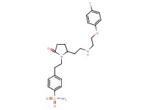4-{2-[2-(2-{[2-(4-fluorophenoxy)ethyl]amino}ethyl)-5-oxo-1-pyrrolidinyl]ethyl}benzenesulfonamide