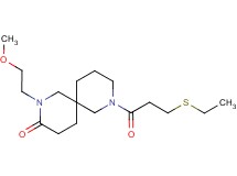 8-[3-(ethylthio)propanoyl]-2-(2-methoxyethyl)-2,8-diazaspiro[5.5]undecan-3-one