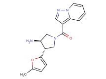 (3R*,4S*)-4-(5-methyl-2-furyl)-1-(pyrazolo[1,5-a]pyridin-3-ylcarbonyl)pyrrolidin-3-amine