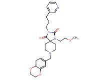 8-(2,3-dihydro-1,4-benzodioxin-6-ylmethyl)-1-(2-methoxyethyl)-3-[3-(3-pyridinyl)propyl]-1,3,8-triazaspiro[4.5]decane-2,4-dione