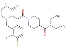 1-{[1-(2,3-difluorobenzyl)-3-oxo-2-piperazinyl]acetyl}-N,N-diethyl-4-piperidinecarboxamide