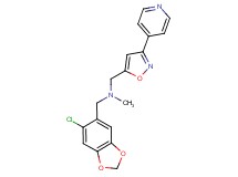 1-(6-chloro-1,3-benzodioxol-5-yl)-N-methyl-N-{[3-(4-pyridinyl)-5-isoxazolyl]methyl}methanamine