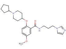 2-[(1-cyclopentyl-4-piperidinyl)oxy]-N-[3-(1H-imidazol-1-yl)propyl]-5-methoxybenzamide
