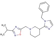 3-(1-benzyl-1H-imidazol-2-yl)-1-[(3-isopropyl-1,2,4-oxadiazol-5-yl)methyl]piperidine