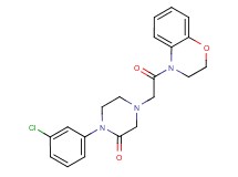 1-(3-chlorophenyl)-4-[2-(2,3-dihydro-4H-1,4-benzoxazin-4-yl)-2-oxoethyl]-2-piperazinone