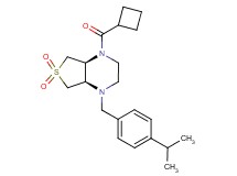(4aR*,7aS*)-1-(cyclobutylcarbonyl)-4-(4-isopropylbenzyl)octahydrothieno[3,4-b]pyrazine 6,6-dioxide