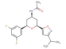 N-[(2R*,4R*,6S*)-2-(3,5-difluorophenyl)-6-(3-isopropylisoxazol-5-yl)tetrahydro-2H-pyran-4-yl]acetamide