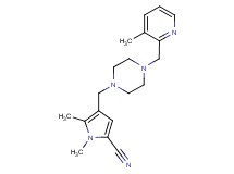 1,5-dimethyl-4-({4-[(3-methyl-2-pyridinyl)methyl]-1-piperazinyl}methyl)-1H-pyrrole-2-carbonitrile