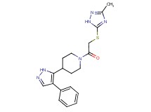 1-{[(3-methyl-1H-1,2,4-triazol-5-yl)thio]acetyl}-4-(4-phenyl-1H-pyrazol-5-yl)piperidine