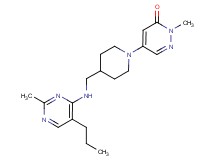 2-methyl-5-(4-{[(2-methyl-5-propyl-4-pyrimidinyl)amino]methyl}-1-piperidinyl)-3(2H)-pyridazinone