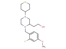 2-[1-(2-fluoro-4-methoxybenzyl)-4-(tetrahydro-2H-thiopyran-4-yl)-2-piperazinyl]ethanol