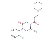 1-(2-chlorophenyl)-5-methyl-4-[3-(1-piperidinyl)propanoyl]-2-piperazinone