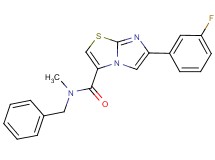 N-benzyl-6-(3-fluorophenyl)-N-methylimidazo[2,1-b][1,3]thiazole-3-carboxamide