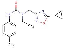N-[(5-cyclopropyl-1,2,4-oxadiazol-3-yl)methyl]-N-ethyl-N'-(4-methylphenyl)urea