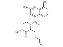 3-butyl-4-[(2,8-dimethyl-4-quinolinyl)carbonyl]-1-methyl-2-piperazinone