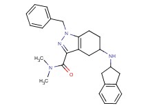 1-benzyl-5-(2,3-dihydro-1H-inden-2-ylamino)-N,N-dimethyl-4,5,6,7-tetrahydro-1H-indazole-3-carboxamide