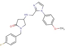 1-(4-fluorobenzyl)-4-({[1-(4-methoxyphenyl)-1H-imidazol-2-yl]methyl}amino)-2-pyrrolidinone