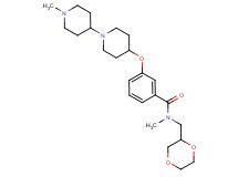 N-(1,4-dioxan-2-ylmethyl)-N-methyl-3-[(1'-methyl-1,4'-bipiperidin-4-yl)oxy]benzamide
