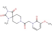 8-[(3-methoxy-2-oxopyridin-1(2H)-yl)acetyl]-1,3-dimethyl-1,3,8-triazaspiro[4.5]decane-2,4-dione