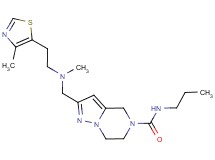 2-({methyl[2-(4-methyl-1,3-thiazol-5-yl)ethyl]amino}methyl)-N-propyl-6,7-dihydropyrazolo[1,5-a]pyrazine-5(4H)-carboxamide