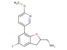 1-[5-fluoro-7-(6-methoxypyridin-3-yl)-2,3-dihydro-1-benzofuran-2-yl]methanamine