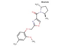 4-{[(2R,5R)-2,5-dimethylpyrrolidin-1-yl]carbonyl}-2-[(2-methoxy-4-methylphenoxy)methyl]-1,3-oxazole