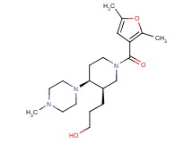 3-[(3R*,4S*)-1-(2,5-dimethyl-3-furoyl)-4-(4-methylpiperazin-1-yl)piperidin-3-yl]propan-1-ol