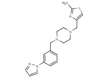 1-[(2-methyl-1,3-thiazol-4-yl)methyl]-4-[3-(1H-pyrazol-1-yl)benzyl]piperazine