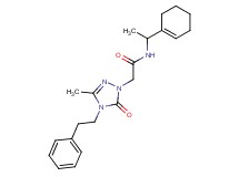 N-[1-(1-cyclohexen-1-yl)ethyl]-2-[3-methyl-5-oxo-4-(2-phenylethyl)-4,5-dihydro-1H-1,2,4-triazol-1-yl]acetamide