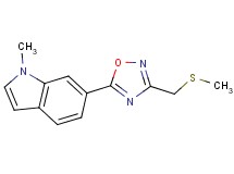 1-methyl-6-{3-[(methylthio)methyl]-1,2,4-oxadiazol-5-yl}-1H-indole