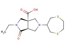 (3aS*,6aS*)-5-(1,4-dithiepan-6-yl)-2-ethyl-1-oxohexahydropyrrolo[3,4-c]pyrrole-3a(1H)-carboxylic acid