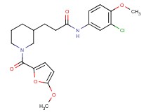 N-(3-chloro-4-methoxyphenyl)-3-[1-(5-methoxy-2-furoyl)-3-piperidinyl]propanamide