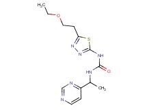 N-[5-(2-ethoxyethyl)-1,3,4-thiadiazol-2-yl]-N'-(1-pyrimidin-4-ylethyl)urea