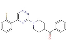 {1-[5-(2-fluorophenyl)-1,2,4-triazin-3-yl]-4-piperidinyl}(phenyl)methanone