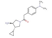 (3R*,4S*)-4-cyclopropyl-1-{[4-(dimethylamino)phenyl]acetyl}pyrrolidin-3-amine